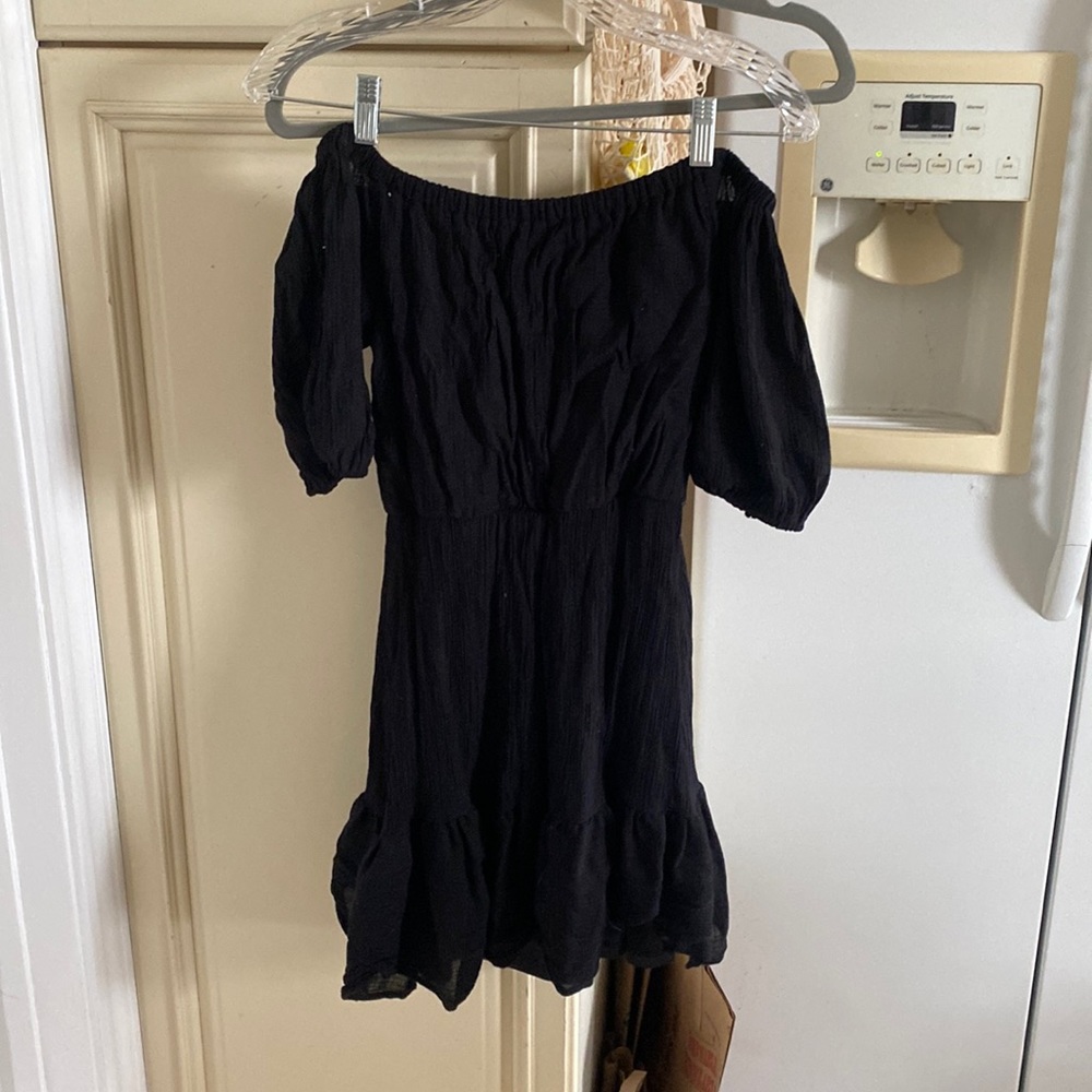 Little black strapless dress